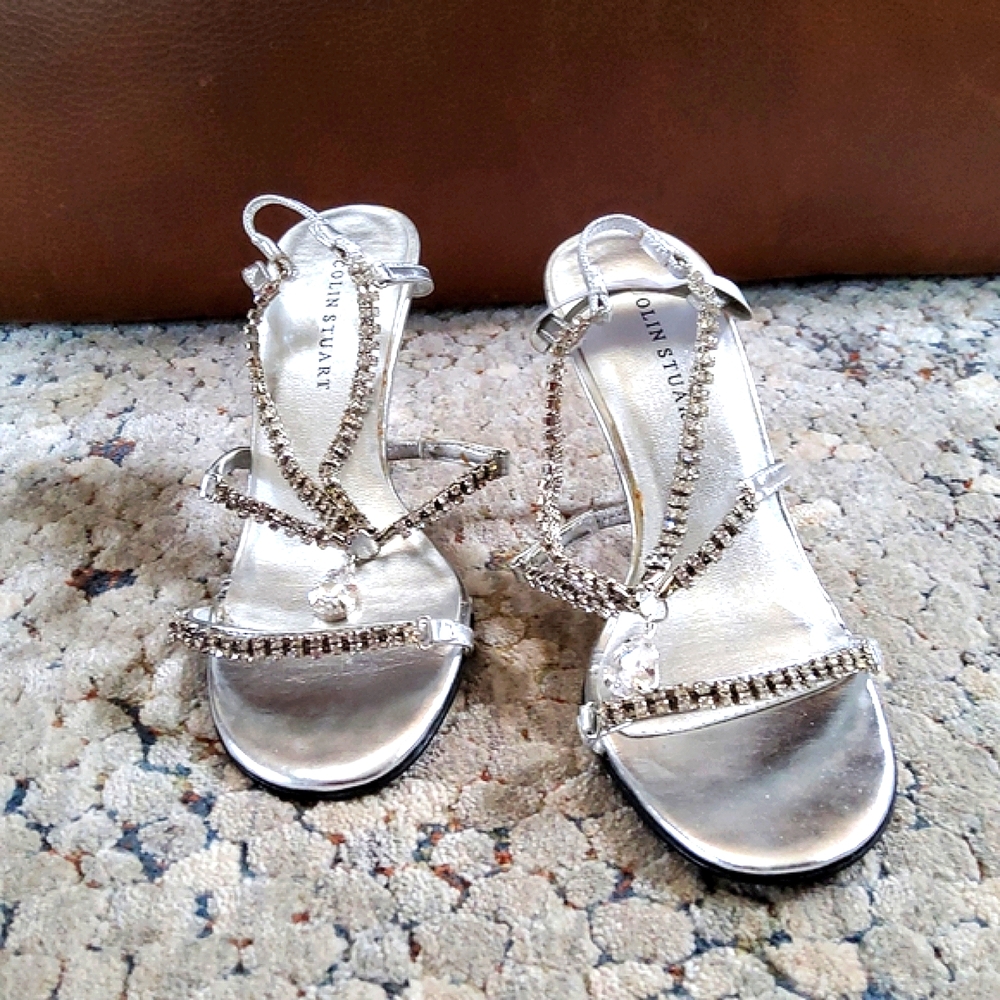 NWOT  Colin Stuart Rhinestone Sandal - Picture 2 of 8